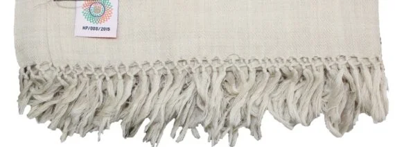 Kullu Wool Men's Shawl/Loi- Grey-Plain