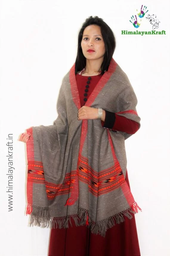 Himachal Kullu Woven Pure Wool Stole