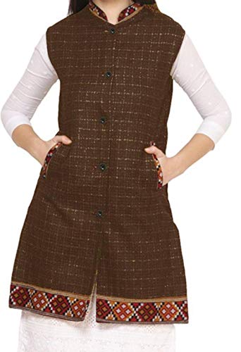 HimalayanKraft Kullu Woolen Winter Wear Long Jacket for Women, Girls