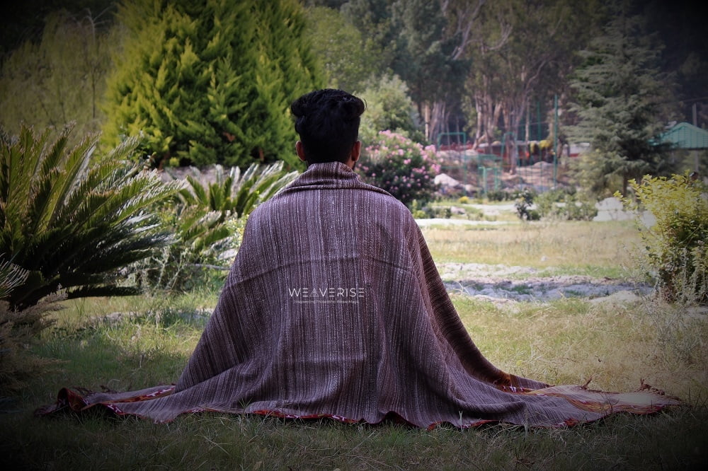 Loom Woven Shawl Meditation Prayer Blanket Cosy - Loom Himalaya- The Art Of  Looms From Himalaya
