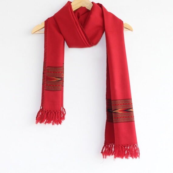 Loom Woven Kullu Stole - Red