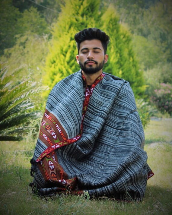 Hand woven Wool Meditation Prayer Scarf Wrap Blanket