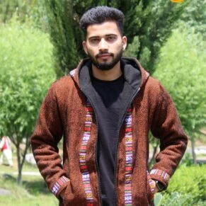 Trendy Comfy Kullu Design Pahadi Zipper Hoodie - Coffee Brown